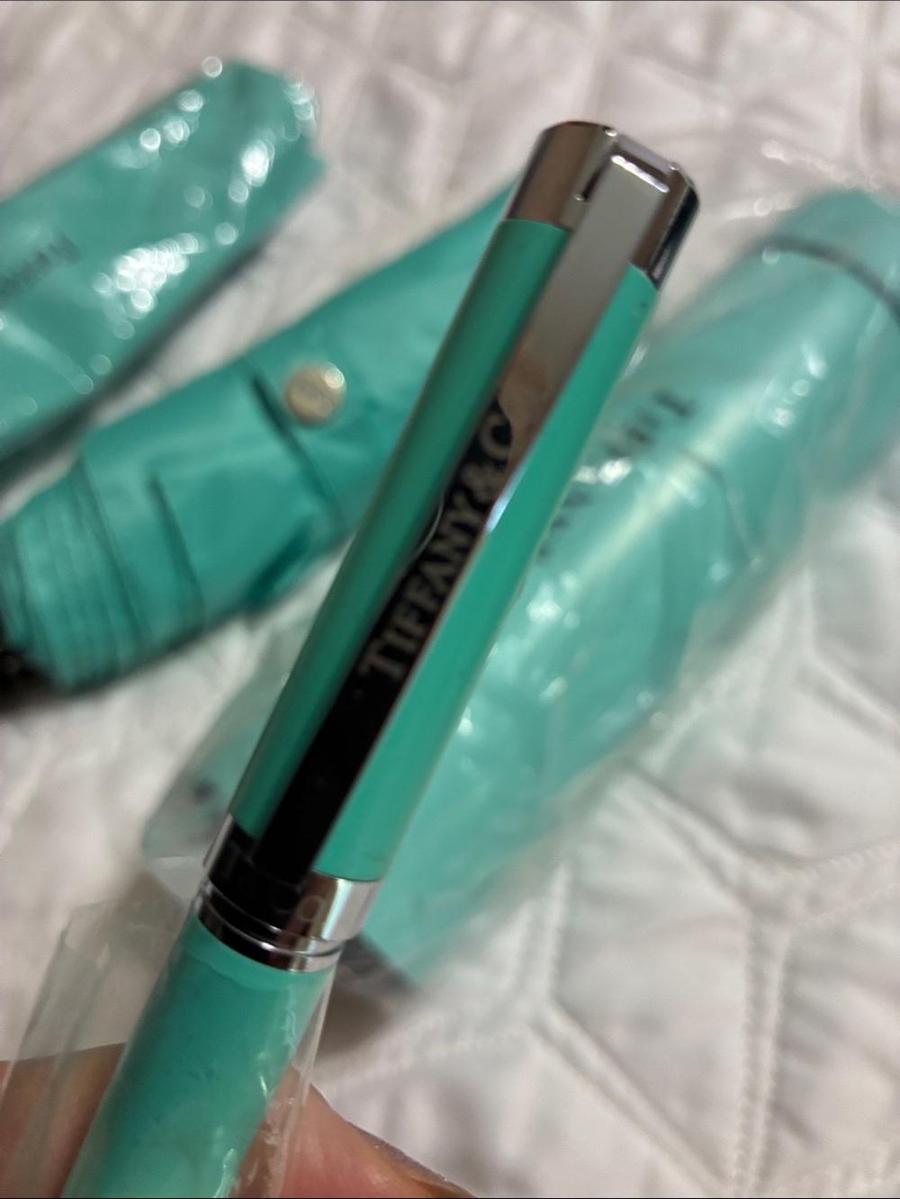 Tiffany & Co. Umbrella Thermos and Pen Gift set New in Box - Picture 5 of 10